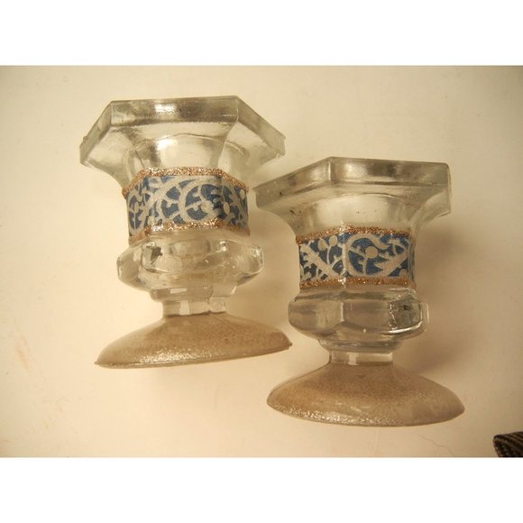 Holy Saturday: Shabbat Kadesh Set, beaded fused glass Challah Tray, candle stick - Picture 7 of 9